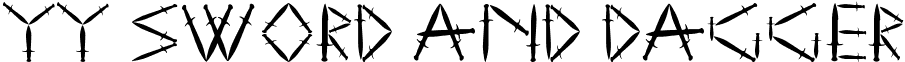 YY Sword and Dagger font - Sword and Dagger.ttf