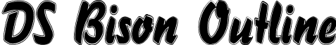 DS Bison Outline font - DS_Bison_Outline.ttf