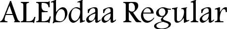 ALEbdaa Regular font - AL_Ebdaa.ttf