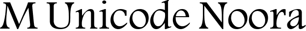 M Unicode Noora font - M Unicode Noora.ttf