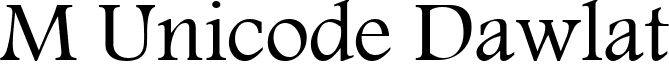 M Unicode Dawlat font - M Unicode Dawlat.ttf