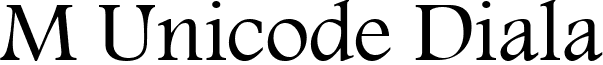 M Unicode Diala font - M Unicode Diala.ttf