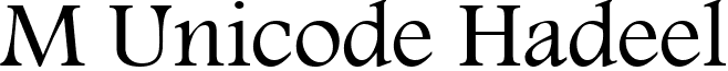 M Unicode Hadeel font - M Unicode Hadeel.ttf