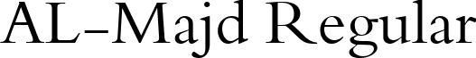 AL-Majd Regular font - AL-Majd.ttf