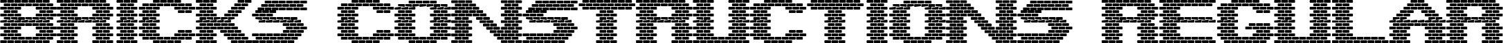 Bricks Constructions Regular font - Fonte Brick.ttf