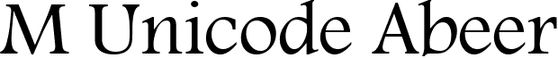 M Unicode Abeer font - M Unicode Abeer.ttf