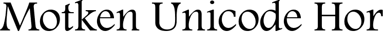 Motken Unicode Hor font - Motken Unicode Hor.ttf