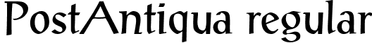 PostAntiqua regular font - POSTANT1.ttf