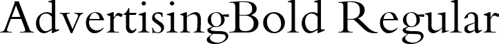 AdvertisingBold Regular font - AdvertisingBold.ttf