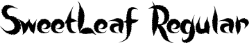 SweetLeaf Regular font - SweetLeaf.ttf