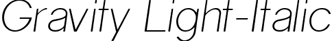 Gravity Light-Italic font - Gravity-Light-Italic.ttf