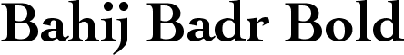 Bahij Badr Bold font - Bahij Badr-Bold.ttf