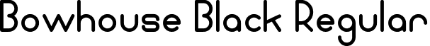 Bowhouse Black Regular font - Bowhouse-Black.ttf