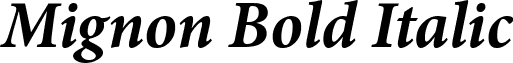 Mignon Bold Italic font - Mignon-BoldIt.otf