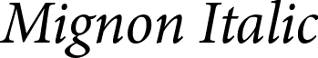 Mignon Italic font - Mignon-It.otf