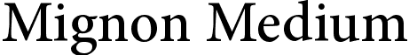 Mignon Medium font - Mignon-Medium.otf