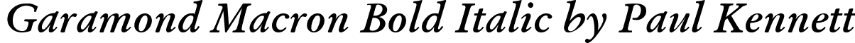 Garamond Macron Bold Italic by Paul Kennett font - GARMACBI.TTF