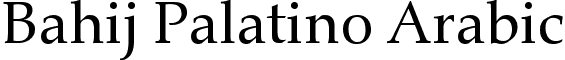 Bahij Palatino Arabic font - Bahij Palatino Arabic-Regular.ttf