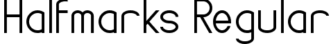 Halfmarks Regular font - Halfmarks.ttf