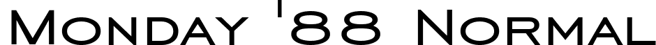 Monday '88 Normal font - No-bm88.ttf