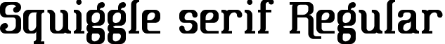 Squiggle serif Regular font - squiggle_serif.ttf
