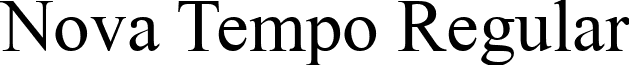 Nova Tempo Regular font - NOVAT___.TTF