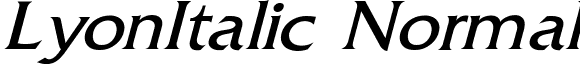 LyonItalic Normal font - LYON_ITA.TTF