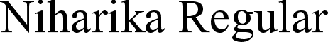 Niharika Regular font - Niharika_2.ttf