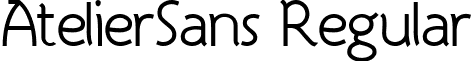 AtelierSans Regular font - ATELIER1.TTF