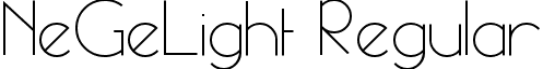 NeGeLight Regular font - NeGeL.ttf