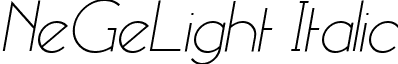 NeGeLight Italic font - NeGeLI.ttf