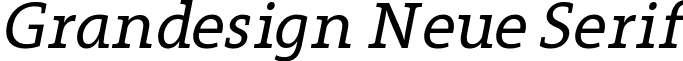 Grandesign Neue Serif font - Grandesign Neue Serif Italic.ttf