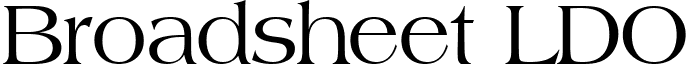 Broadsheet LDO font - BROAL___.TTF