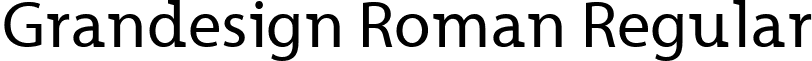 Grandesign Roman Regular font - GRANR___.TTF