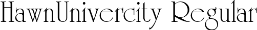 HawnUnivercity Regular font - hawnu___.ttf