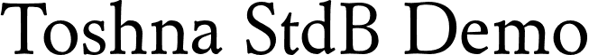 Toshna StdB Demo font - Toshna-Std-B_Demo.otf