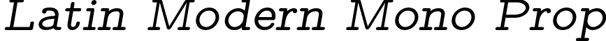 Latin Modern Mono Prop font - lmmonoprop10-oblique.otf