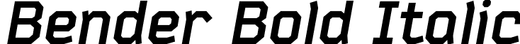 Bender Bold Italic font - Bender Bold Italic.otf