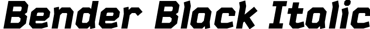 Bender Black Italic font - Bender Black Italic.otf