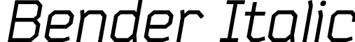 Bender Italic font - Bender Italic.otf