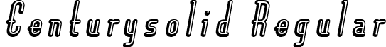 Centurysolid Regular font - CENTURYS.TTF