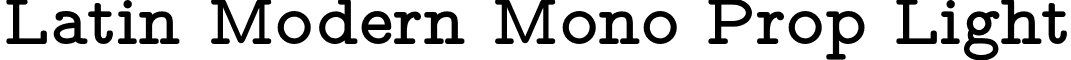 Latin Modern Mono Prop Light font - lmmonoproplt10-bold.otf