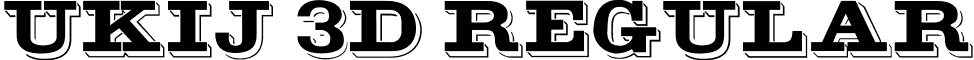 UKIJ 3D Regular font - UKIJ3D.ttf