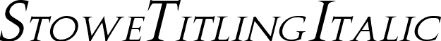 Stowe Titling Italic font - STOWE__I.TTF