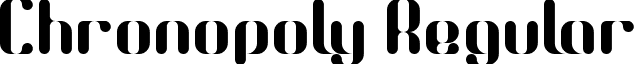 Chronopoly Regular font - chronopoly.ttf