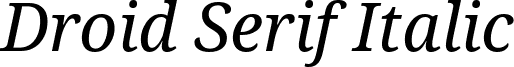 Droid Serif Italic font - DroidSerif-Italic.ttf