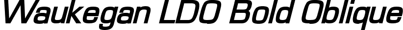 Waukegan LDO Bold Oblique font - Waukegan LDO Bold Oblique.ttf