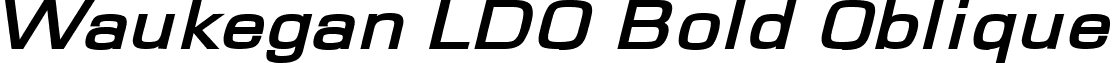 Waukegan LDO Bold Oblique font - Waukegan LDO Extended Bold Oblique.ttf