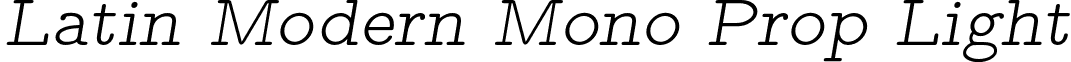 Latin Modern Mono Prop Light font - lmmonoproplt10-oblique.otf