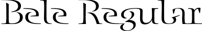 Bele Regular font - Bele.TTF